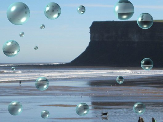 With a few bubbles in it