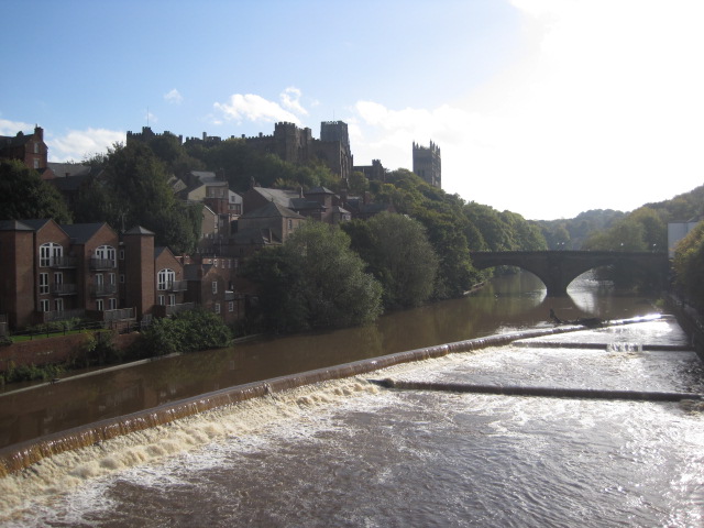 A walk round Durham, the river brim full