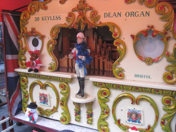 Even the barrel organ was feeling festive