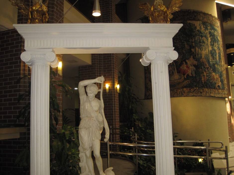 The foyer in Hotel Jan PaweI Il on Ostrow Tumski, Wroclaw