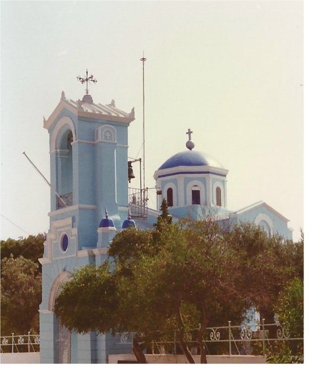The prettiest blue church I ever saw