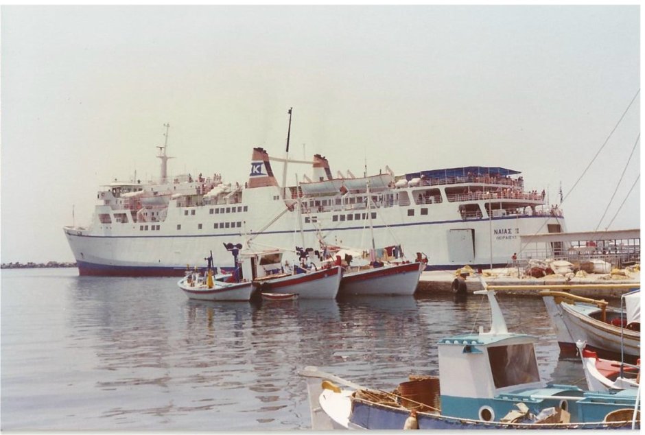 The ferry landing on Tinos.  My favourite way to travel.