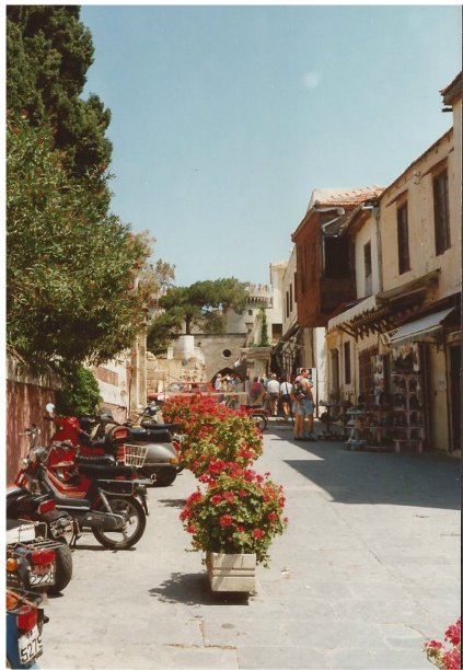 The mighty castle of the Knights of St. John in the background
