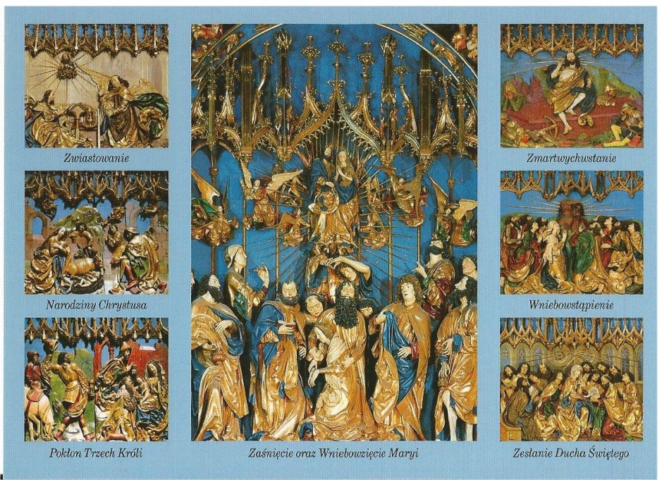 Gilded wood panels of the Altar in close up