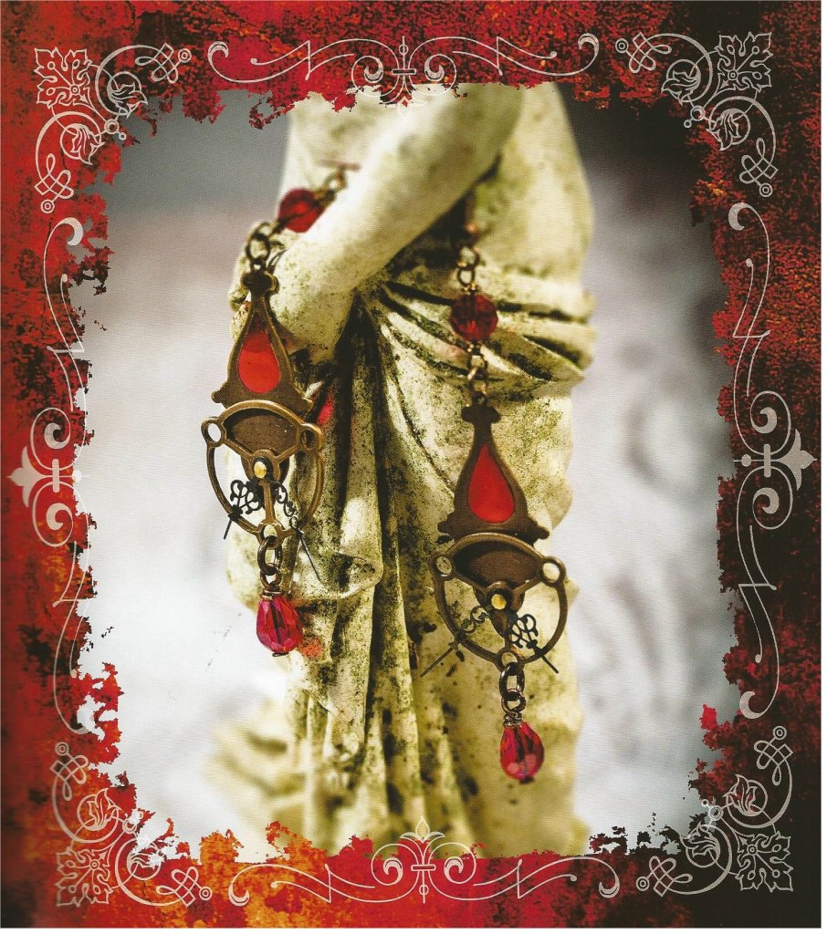 You could create blood red ruby earrings