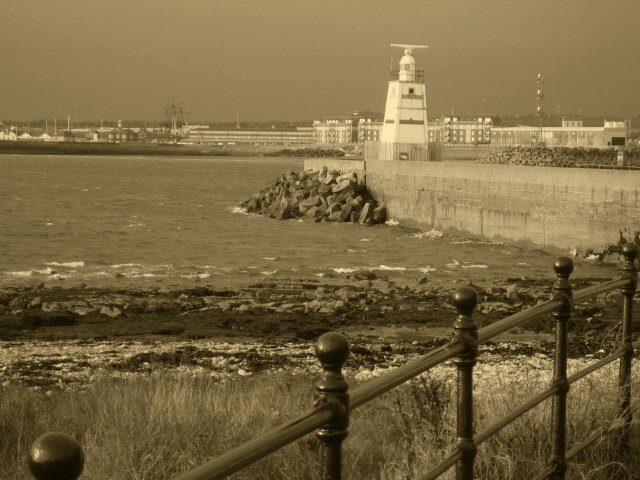 The sky on this particular day was practically black already!