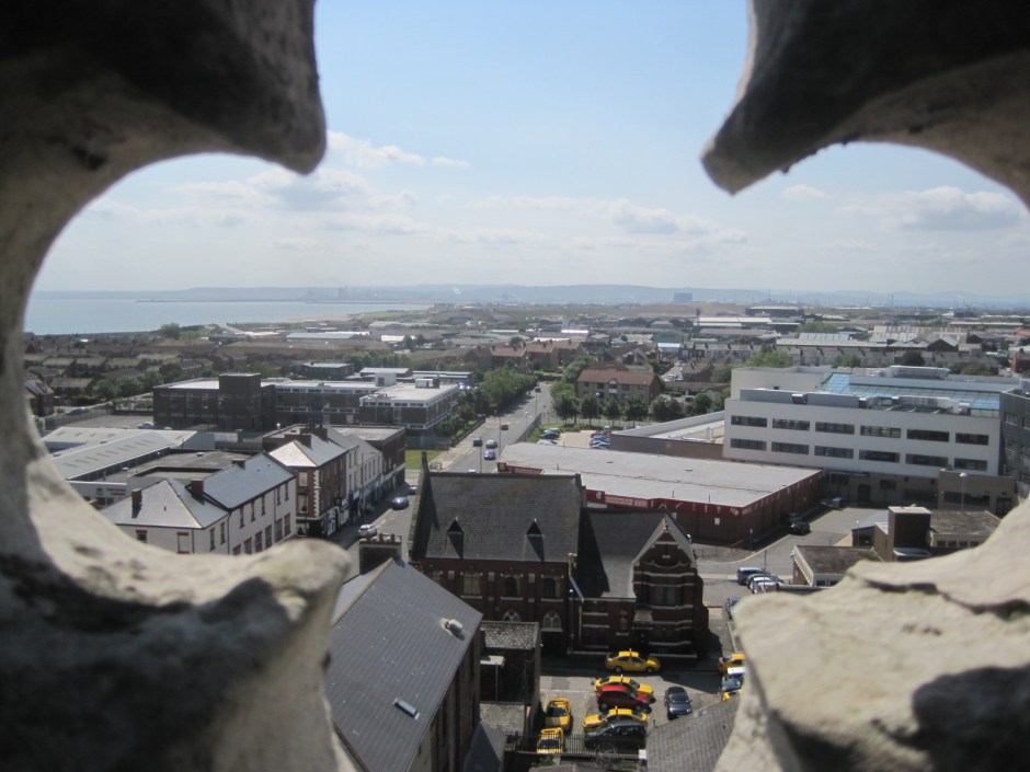 Wonderful to look through the old walls to newer Hartlepool.
