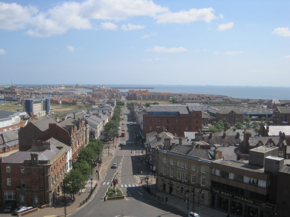 Looking down Church St. to what used to be docks.