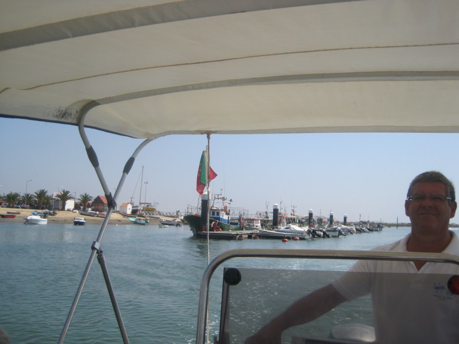 Our skipper was concentrating- don't want to ram a fishing boat