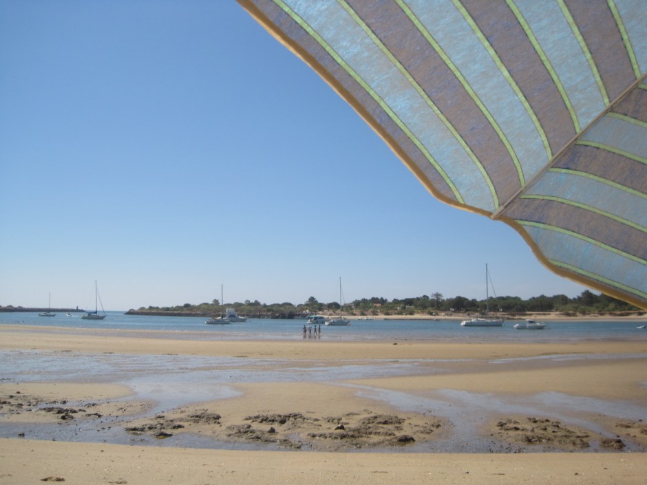 A lazy day when the umbrella was needed to keep the sun at bay