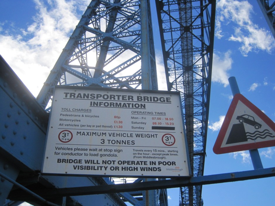 Just a gentle warning not to cross when the bridge isn't there!