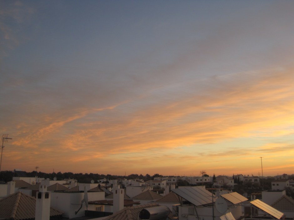Liquid gold skies on our rooftop
