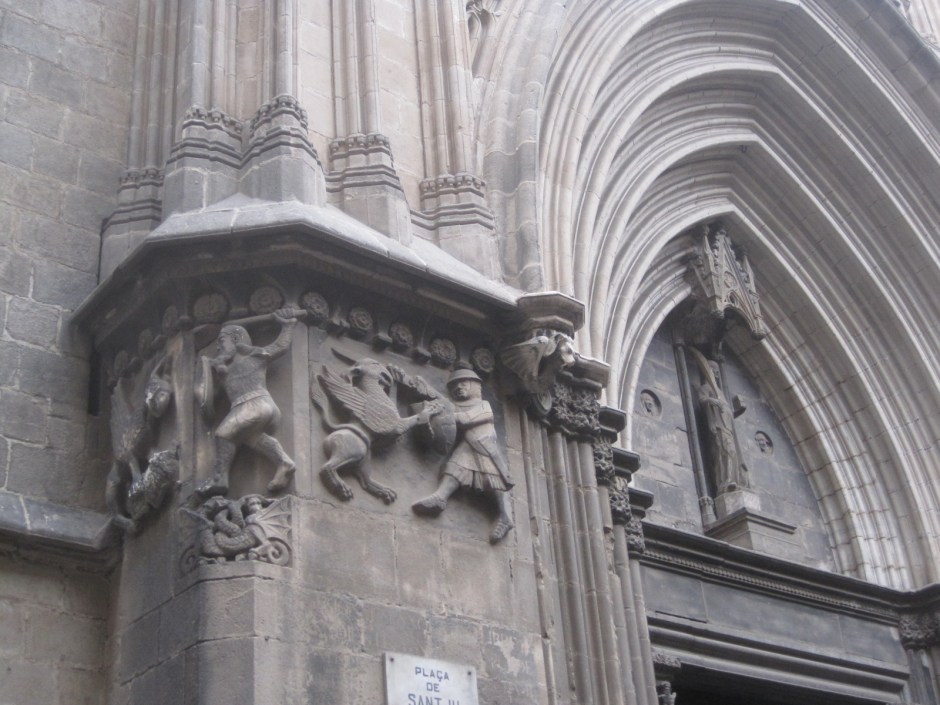 Wilfred the Hairy, and Jordi, fighting the dragon