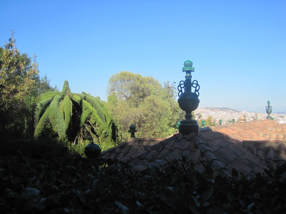 In the gardens of Laribal, on Monjuic.