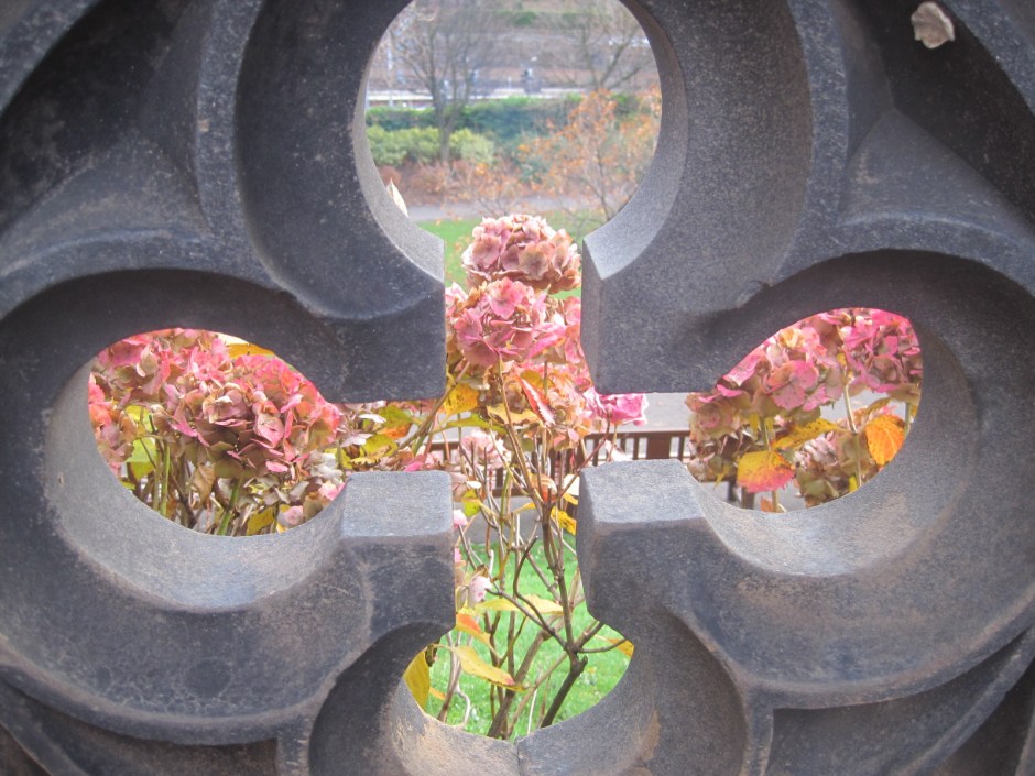 In Princes St. I looked down on the gardens