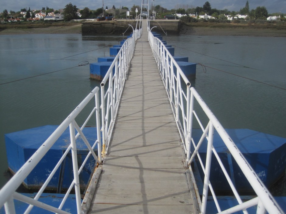 And a pontoon bridge like this