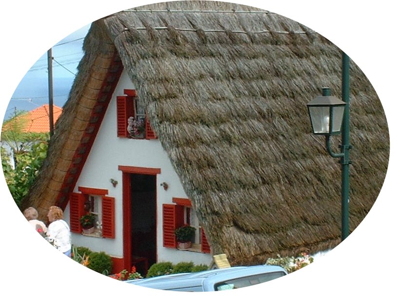 Thatched cottage-oval