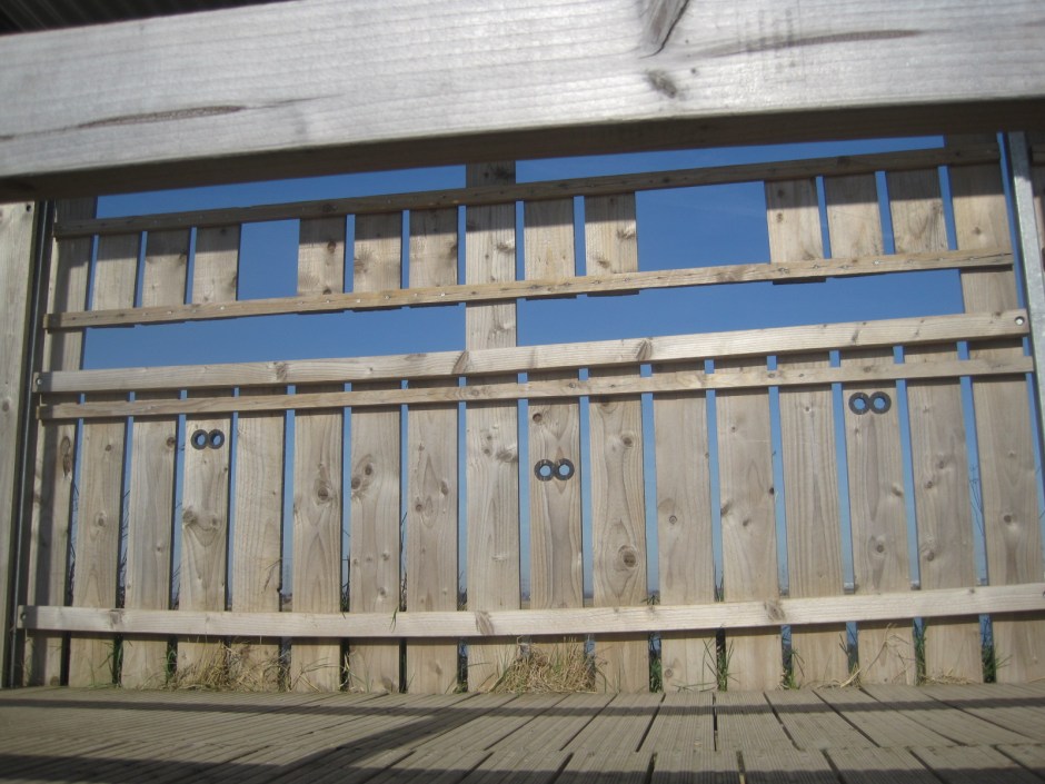 See the peep holes? Now what are they looking at?