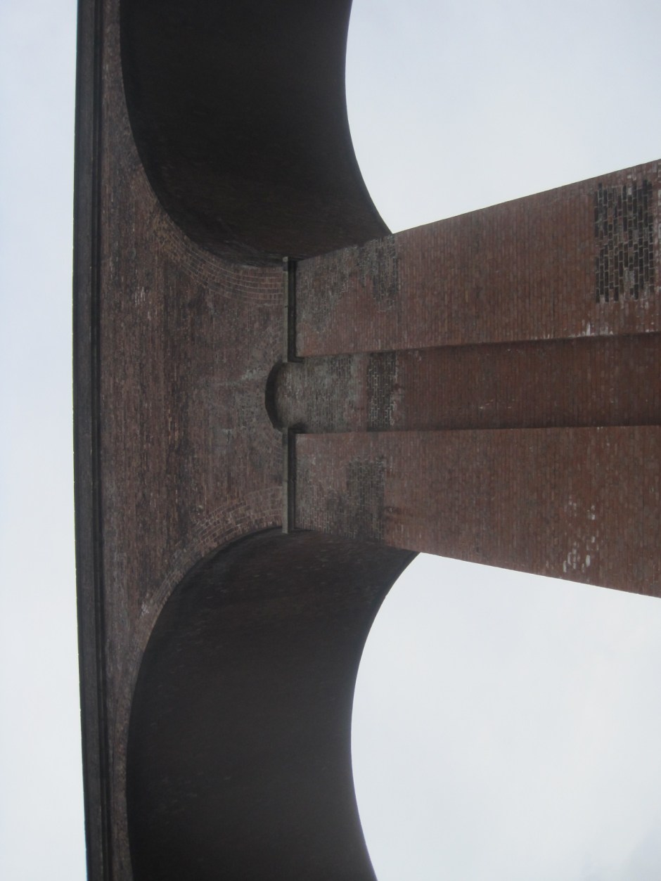 Underneath the arches of Crimdon railway viaduct