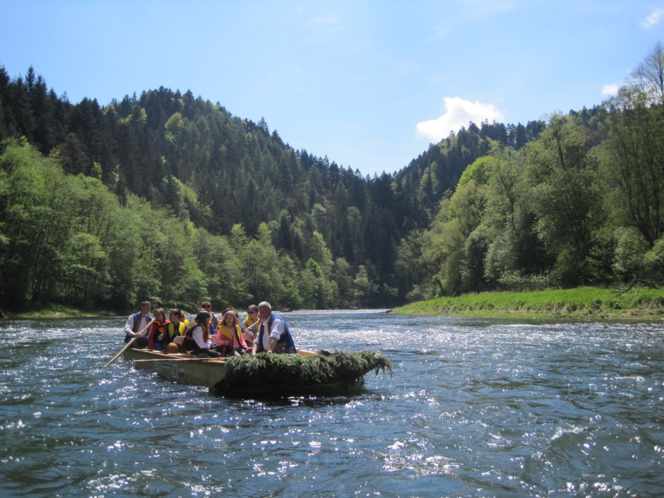 And a party of school children are delighted to overtake us!