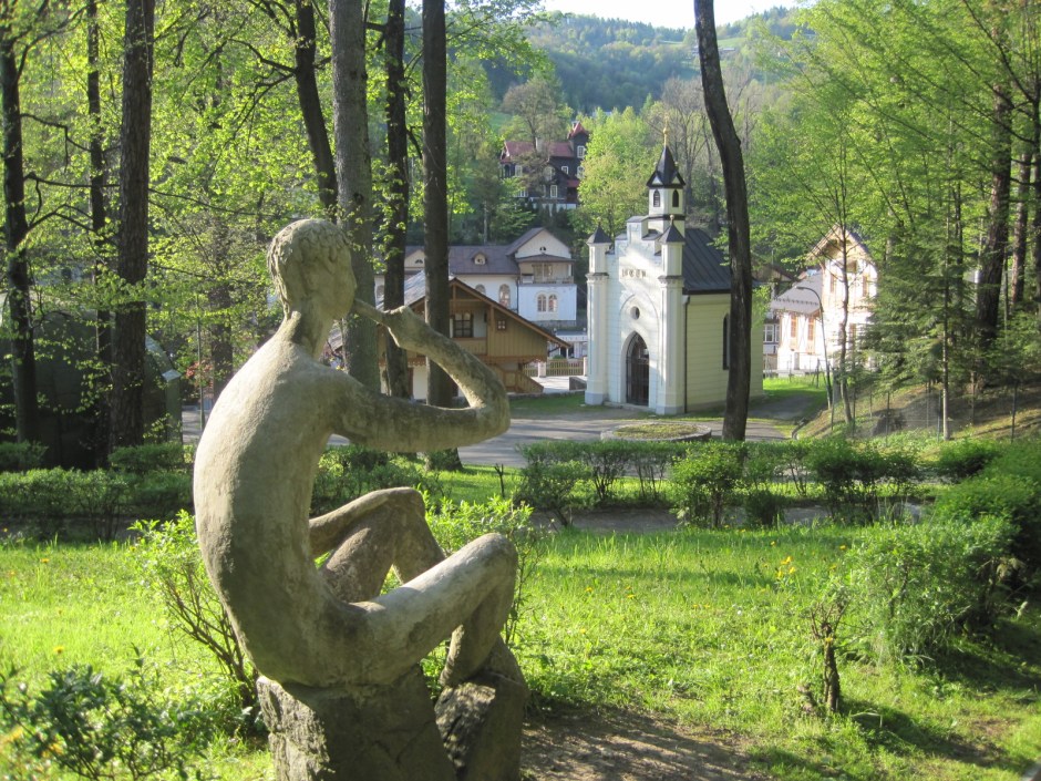 Looking down on the square