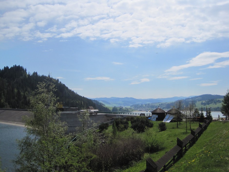 Looking out to the dam
