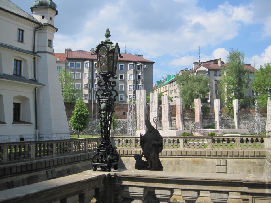 With a fountain and statue at its centre