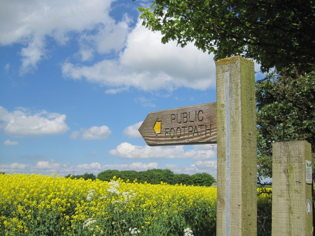 Following the footpath out of the village