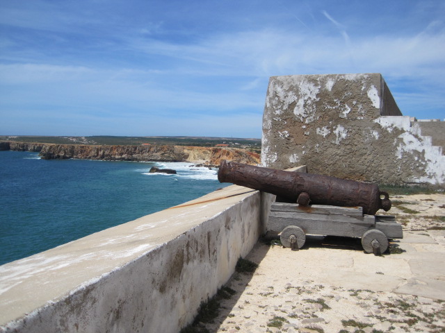 The canon still poised, ready!