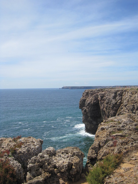 In the far distance, Cabo S. Vicente lighthouse- the most westerly spot in Europe