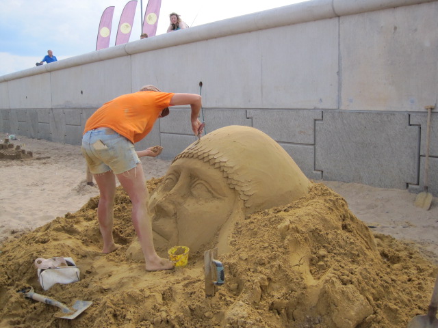 A certain lady was hard at work