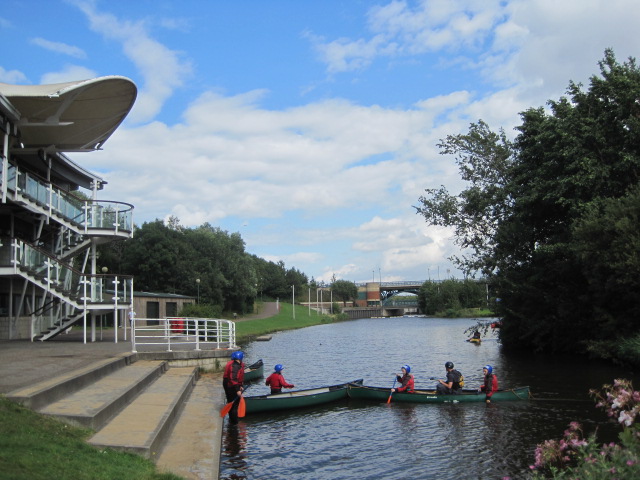 There are usually canoes taking to the water