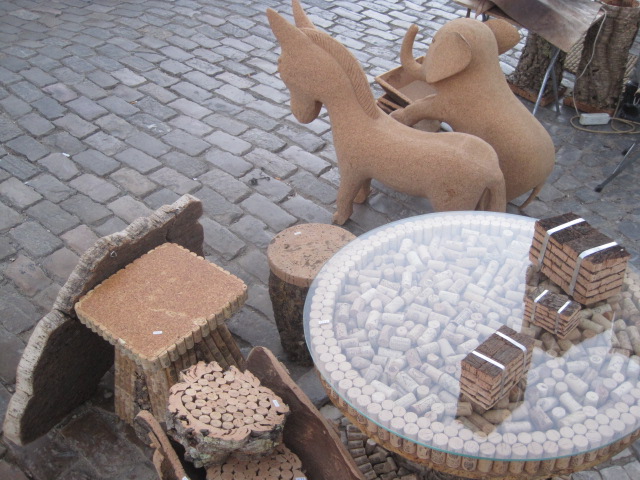 The cork was used for larger products too