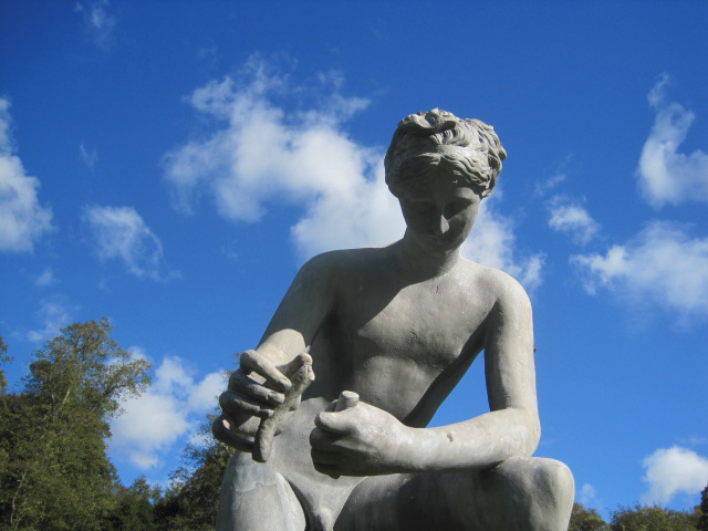 I'm not sure what she was holding?