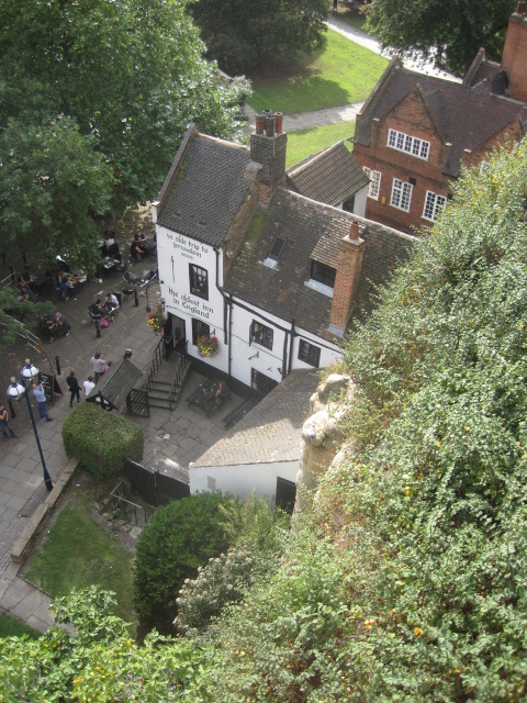 Overlooking 'Ye Olde Trip to Jerusalem' below.