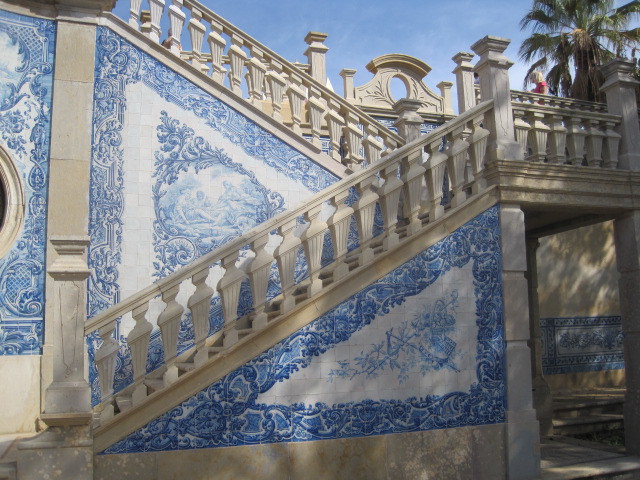 Dappled shade led to the grand staircase