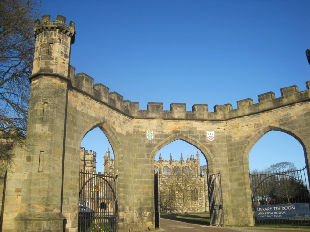 Pass by the castle gates. We'll come back later