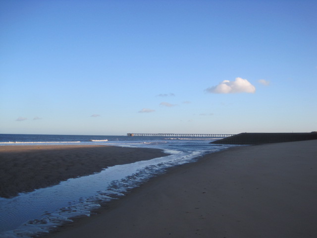 Steetley pier in the distance