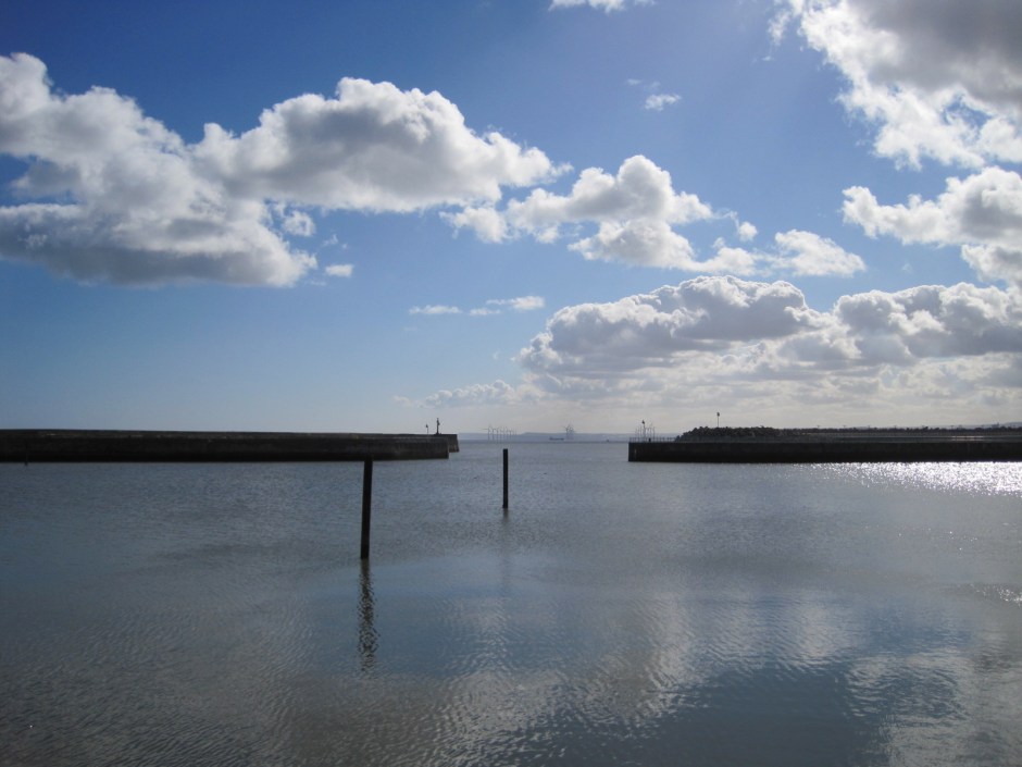 The inner harbour is flat calm