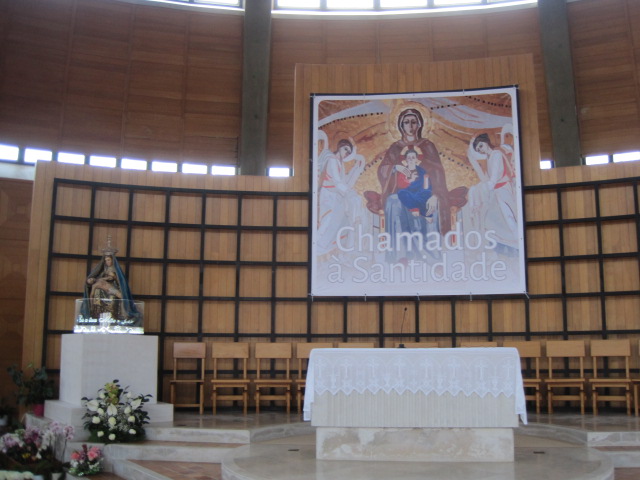 The statue, resting inside the Sanctuary 