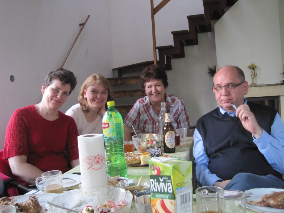 Sisters Theresa, Irena and Grazyna with cousin Adam