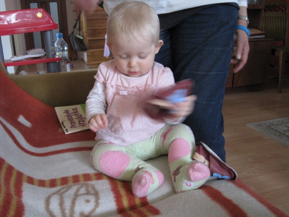 Little Nadia- with the shoes her Mum has made