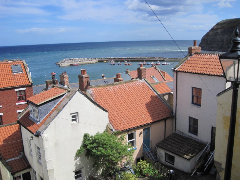 The sea waits patiently below