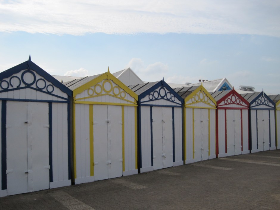 The beach huts on the front have seen a recent coat of paint