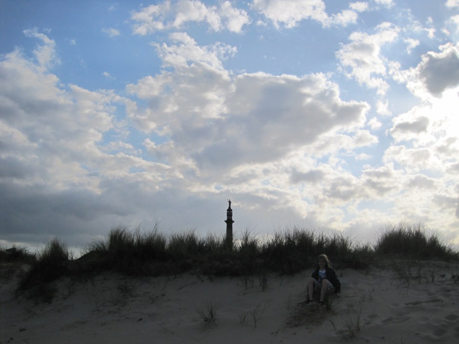 Just a hint of Nelson's Monument, behind the dunes