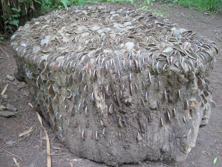 And look!  Someone's been wishing on a penny!