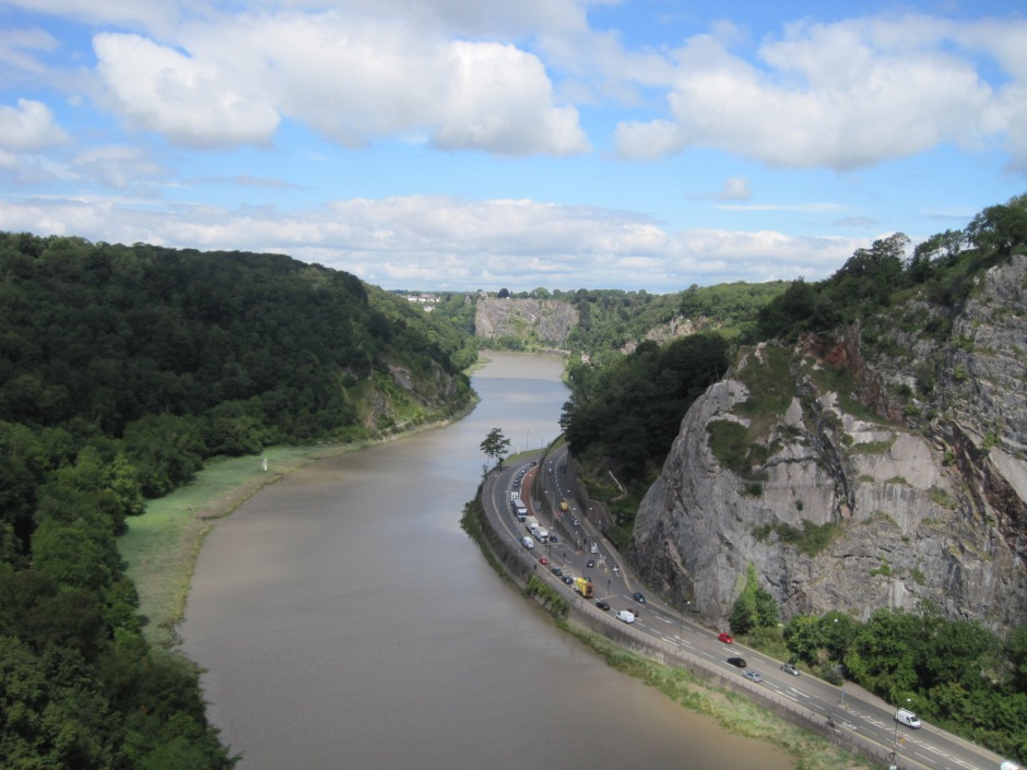 The River Avon below twists and turns into the distance