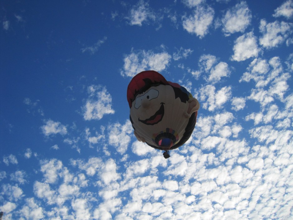 Against a mackerel sky