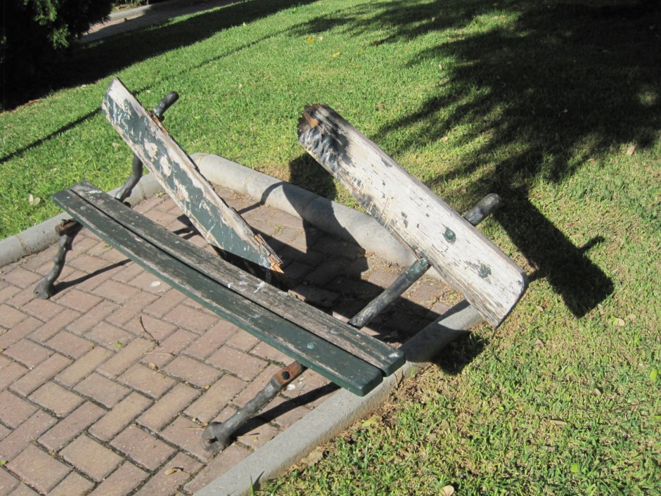 I can even see beauty in the shadows round a broken bench