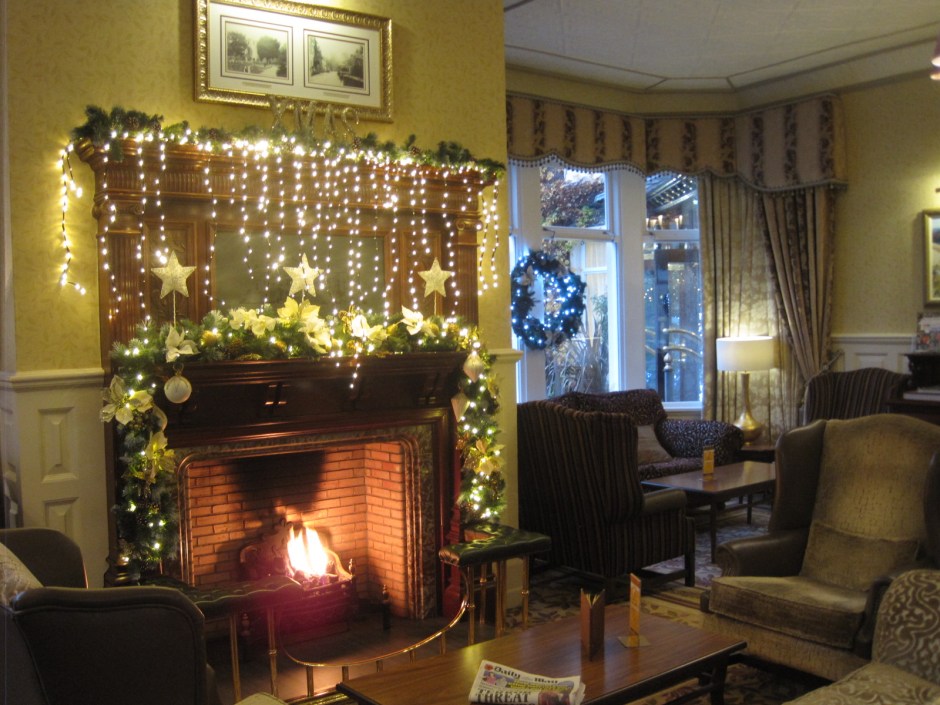 And there'a lovely fire